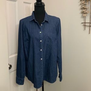 J Crew denim shirt XL 100% cotton excellent condition